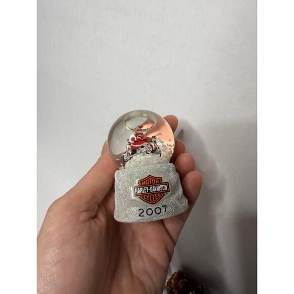 Harley Davidson Christmas Ornament Lot of 6 Biker Santa Globe Motorcycle - Picture 3 of 11